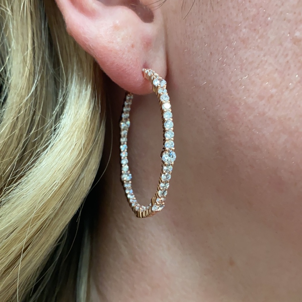 Rose gold hoop earrings